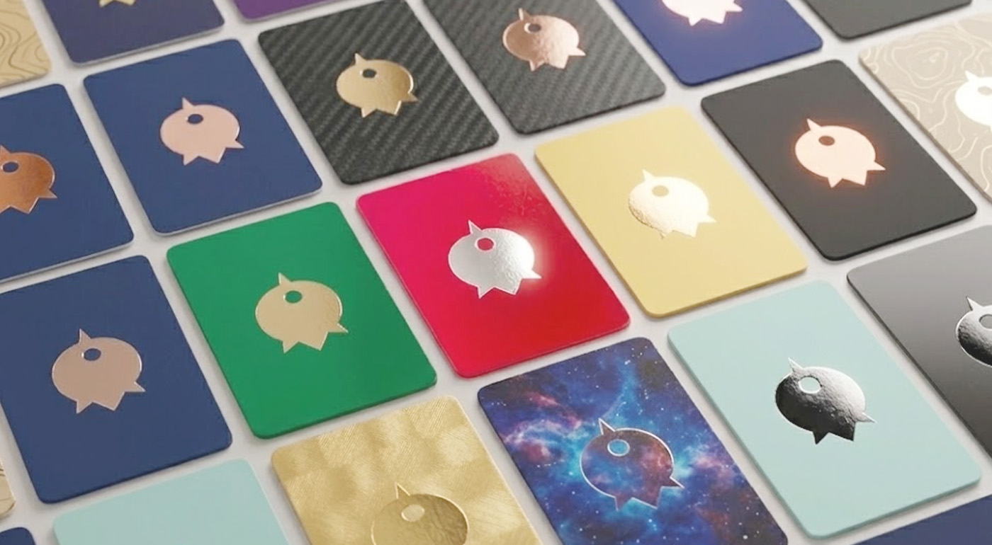 色違い・デザイン違いのプラスチックカードサンプル